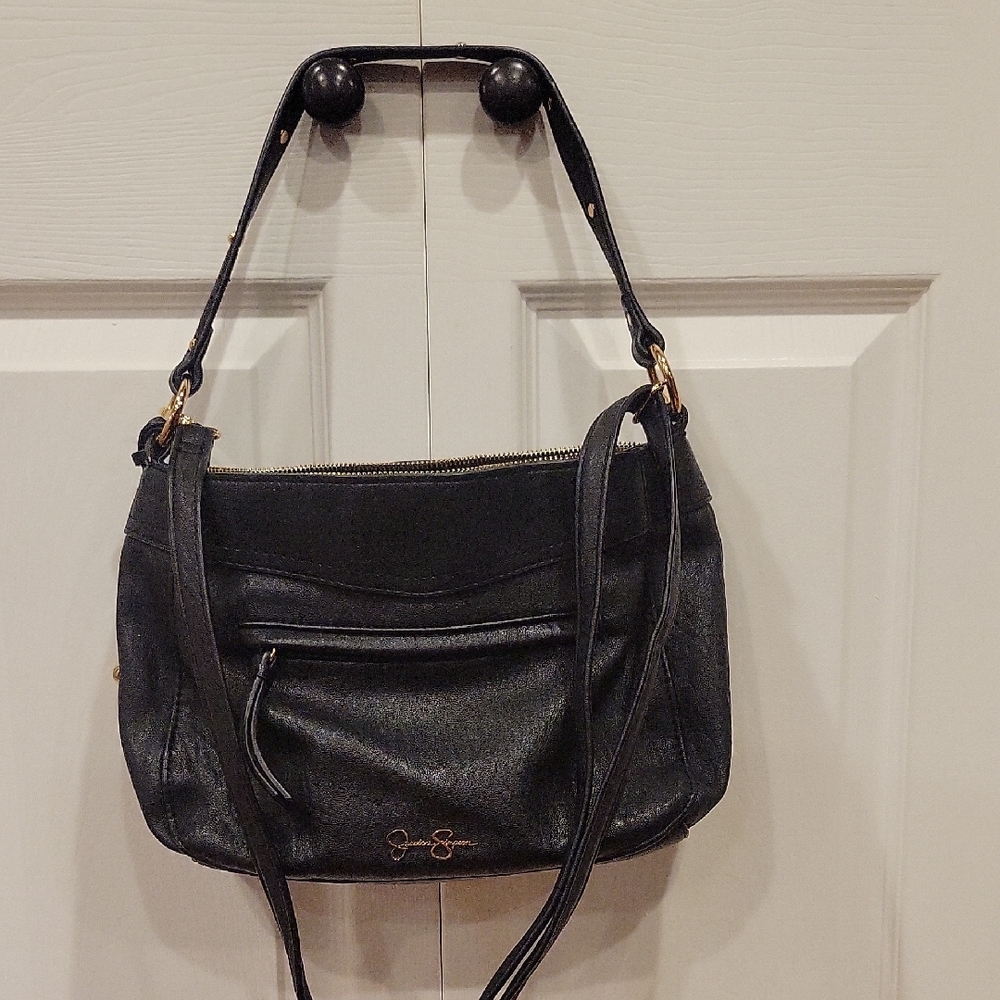 Jessica Simpson Black Leather Hobo
